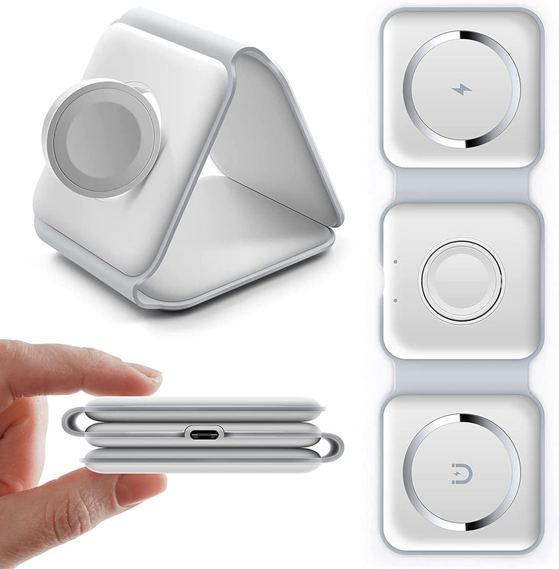 3-in-1 Wireless Charging Pad – 15W Fast Charging Station for Phone, Apple Watch & AirPods