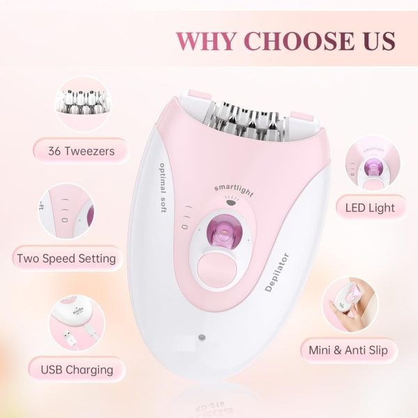 Daling DL-6032 Women’s Cordless Epilator – Rechargeable Hair Removal Device