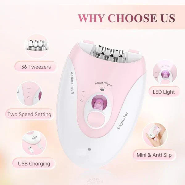 Daling DL-6032 Women’s Cordless Epilator – Rechargeable Hair Removal Device